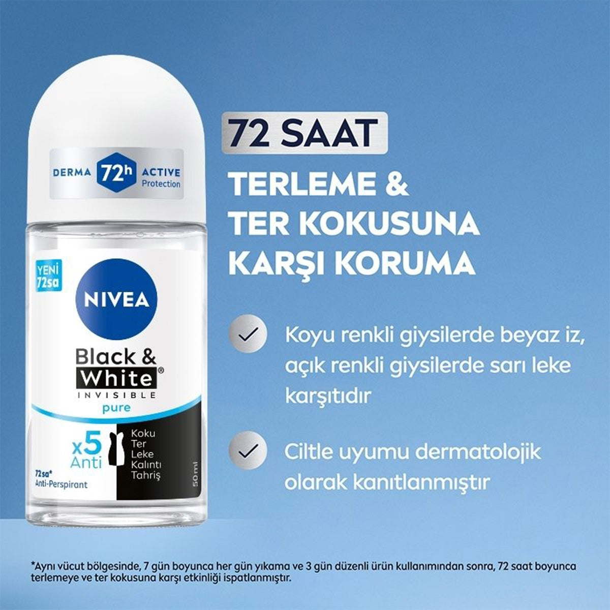 Black and White Pure Kadın Roll-On 50 ml