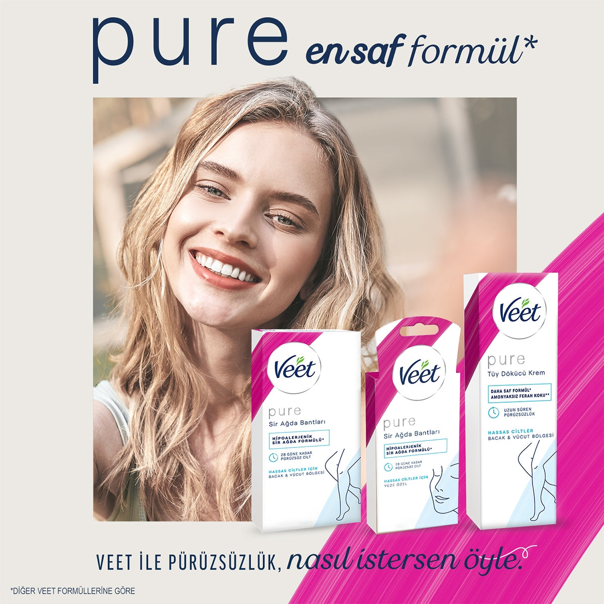Pure Tüy Dökücü Krem Duşta Hassas 150 ml