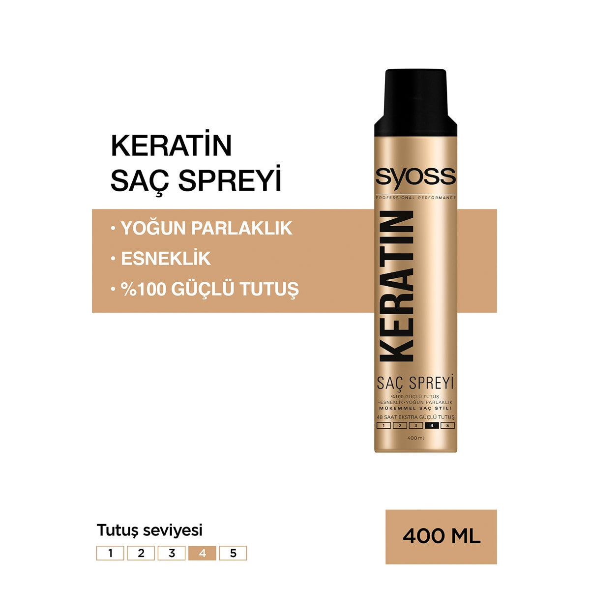Ekstra Güçlü Tutuş No:4 Saç Spreyi 400 ml