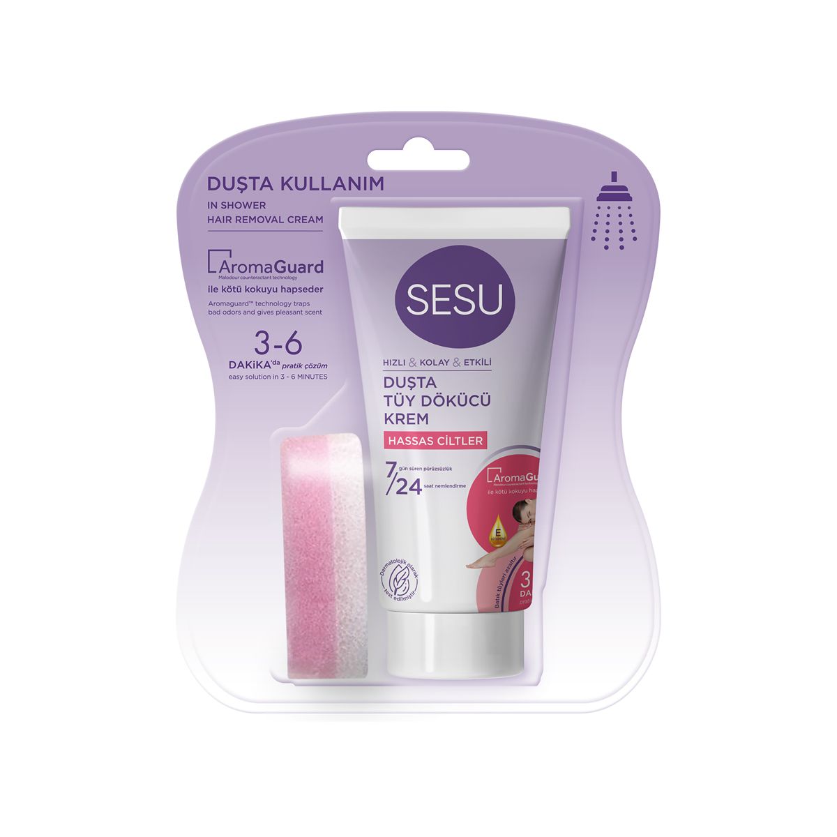 Duşta Tüy Dökücü Krem Hassas 150ml