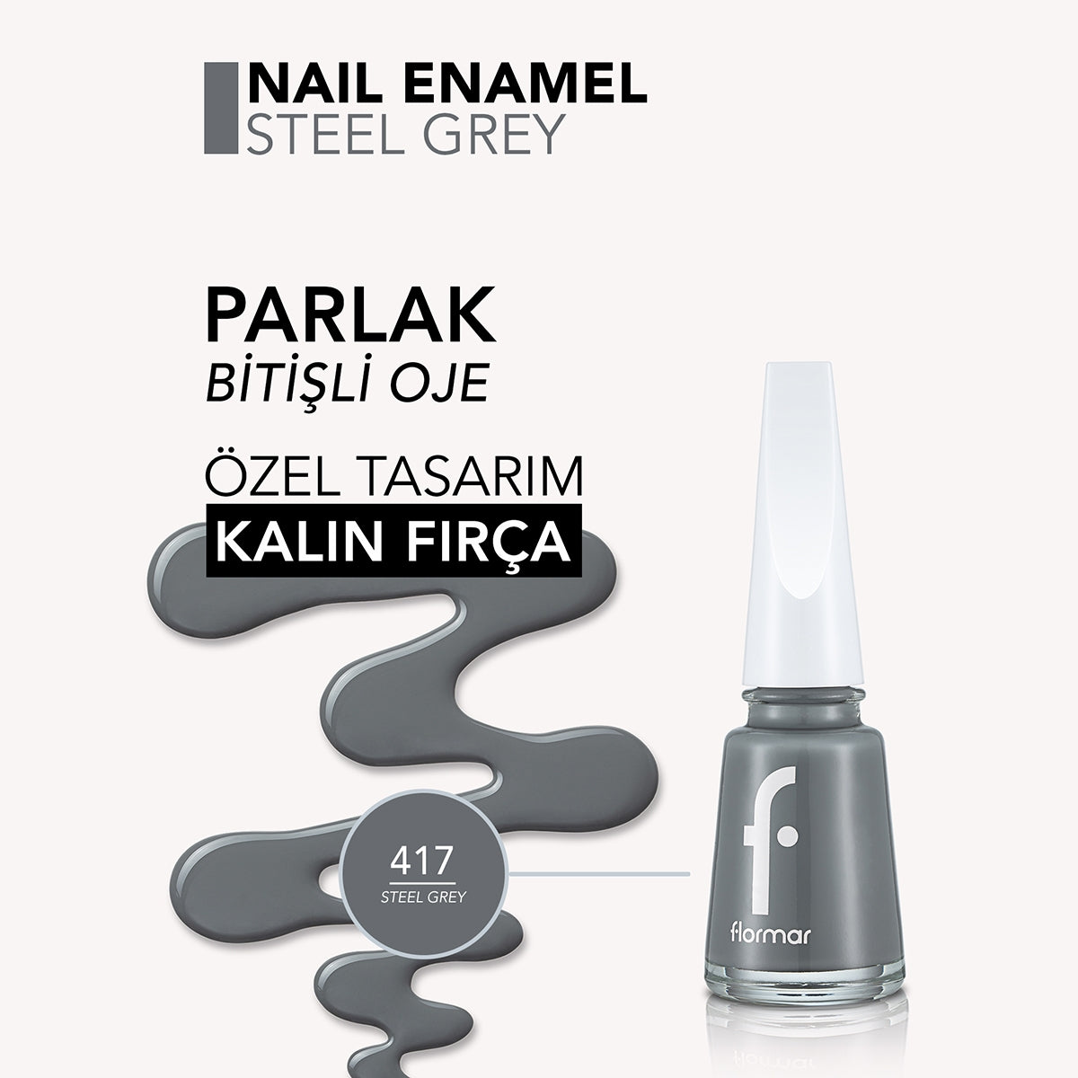 Nail Enamel Steel Gray 417