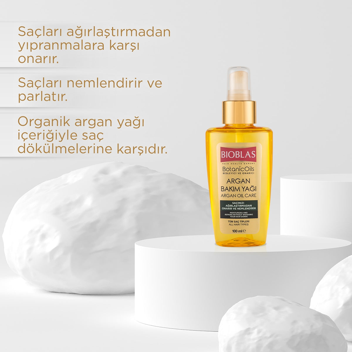 Saç Bakım Yağı Argan Organic Oils Onarıcı 100 ml