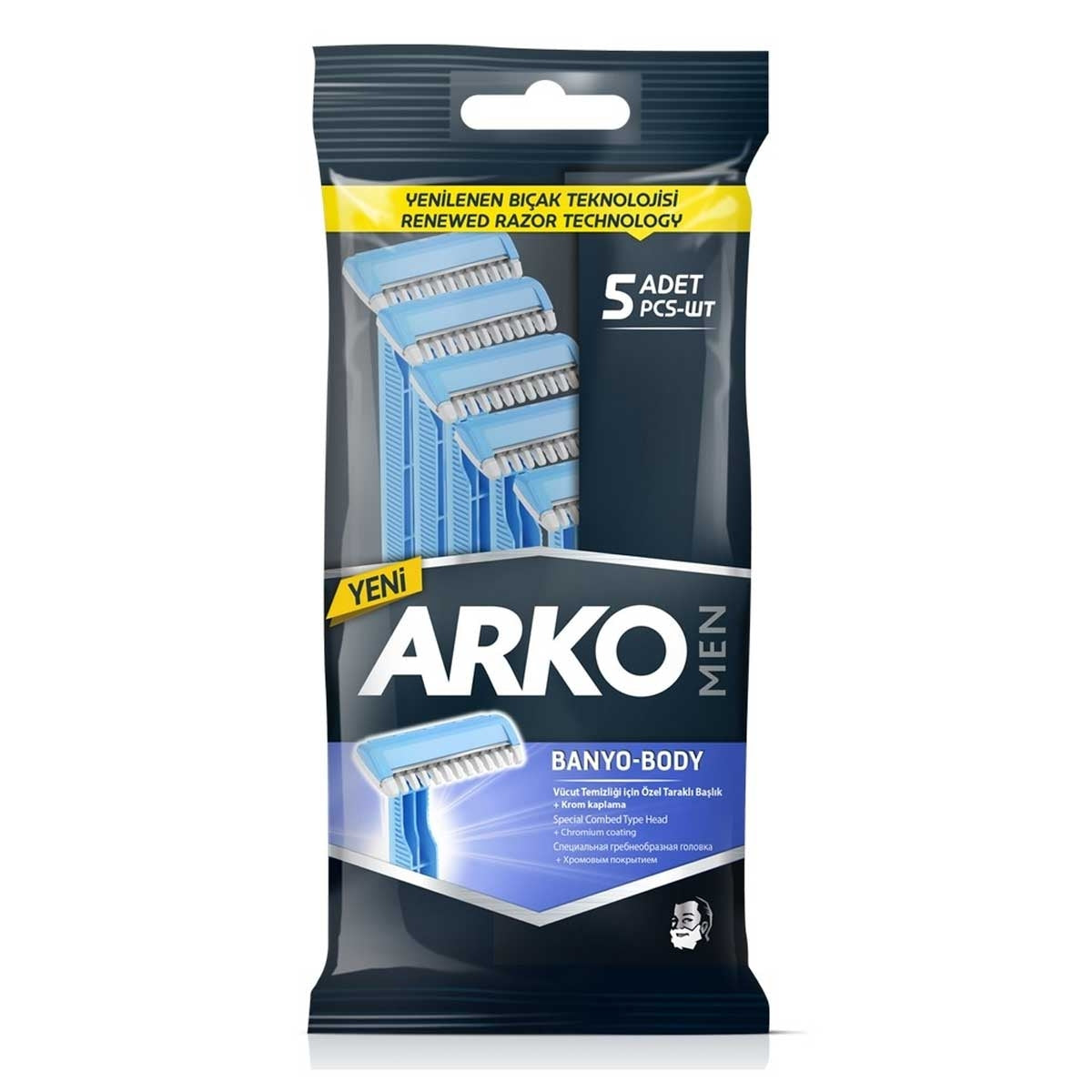 Erkek Banyo Tıraş Bıçağı 5'Li Paket