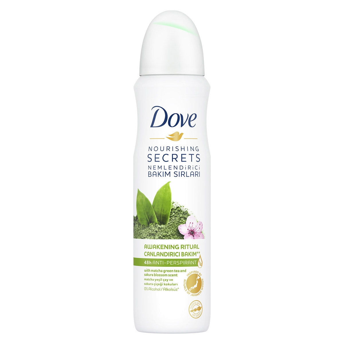 Dove Bayan Deo Sprey Canlandırıcı Bakım Matcha 150 ML