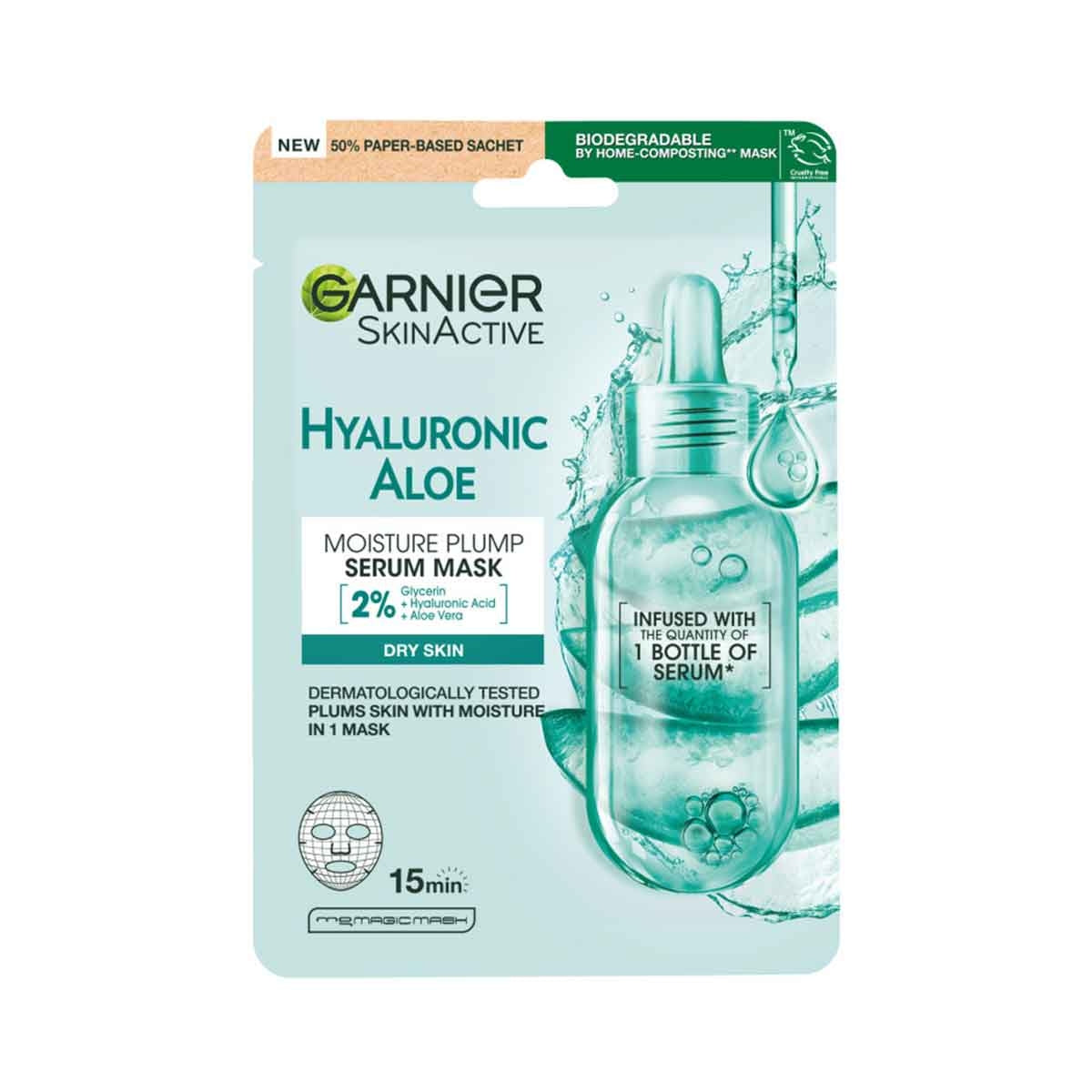 Kağıt Maske Hyaluronik Aloe Temizleyici