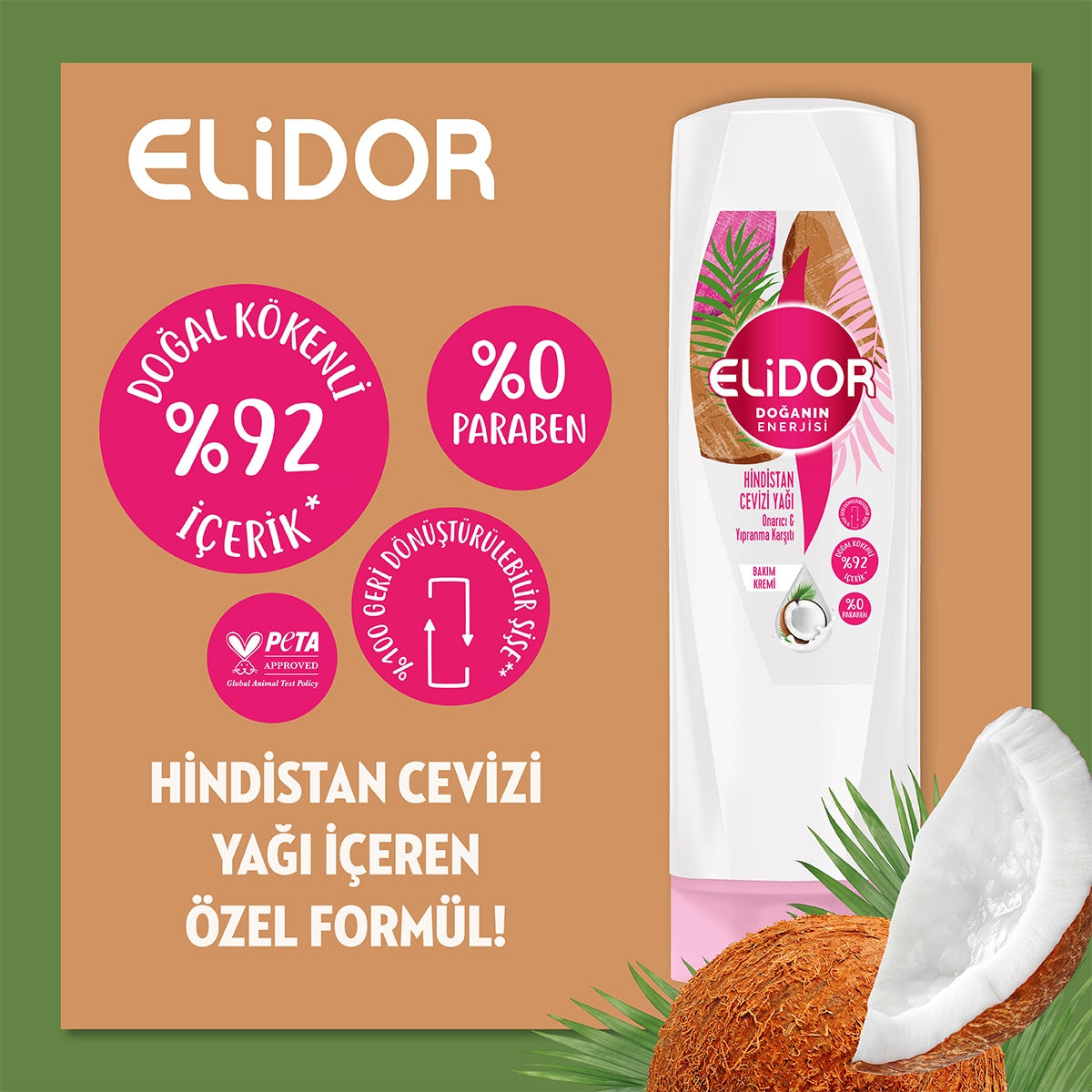 Doğanın Enerjisi Saç Kremi Coconut 350 ml