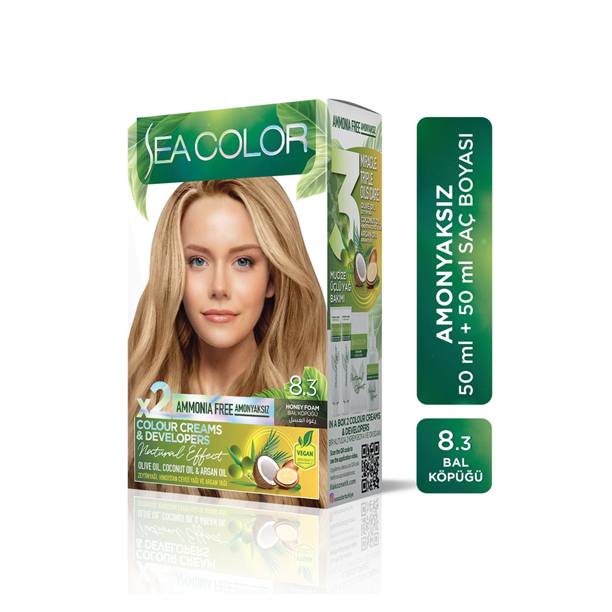 Saç Boyası Amonyaksız Natural Effect Bal Köpüğü 8.3