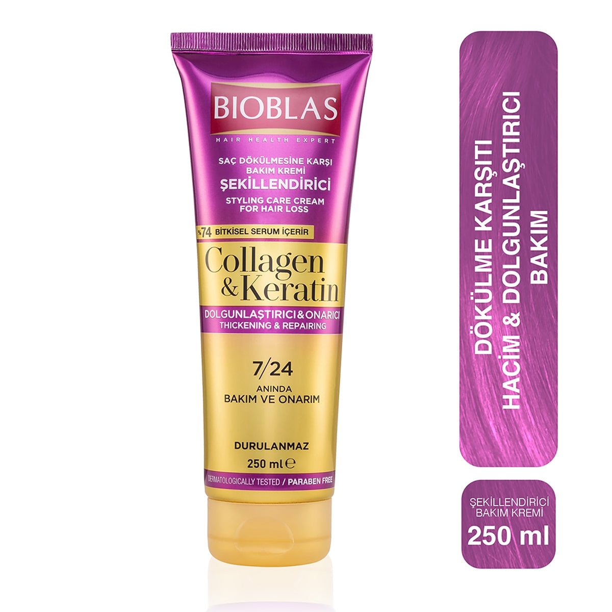 Kolajen&Keratin Dolgunlaştırıcı ve Onarıcı Saç Bakım Kremi 250 ml