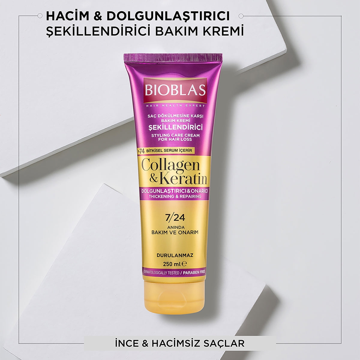 Kolajen&Keratin Dolgunlaştırıcı ve Onarıcı Saç Bakım Kremi 250 ml