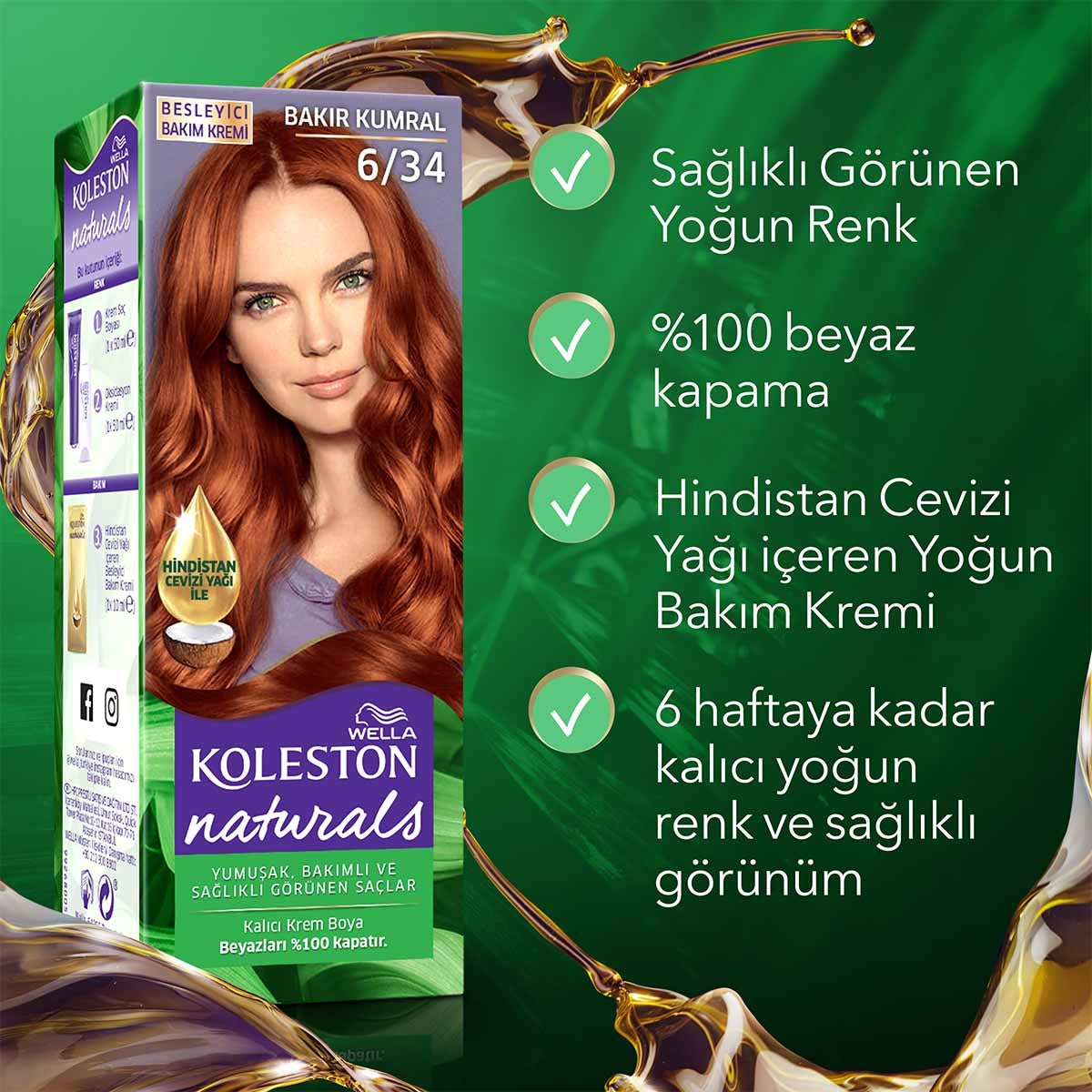 Saç Boyası Bakır Kumral 6-34