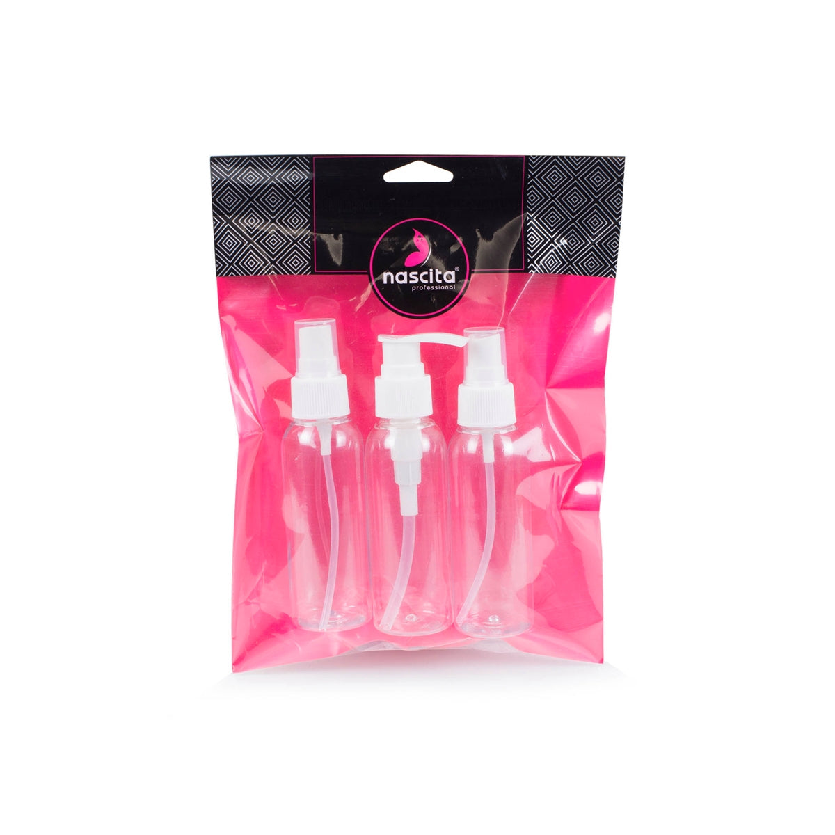 3lü Şeffaf Beyaz Şişe Set