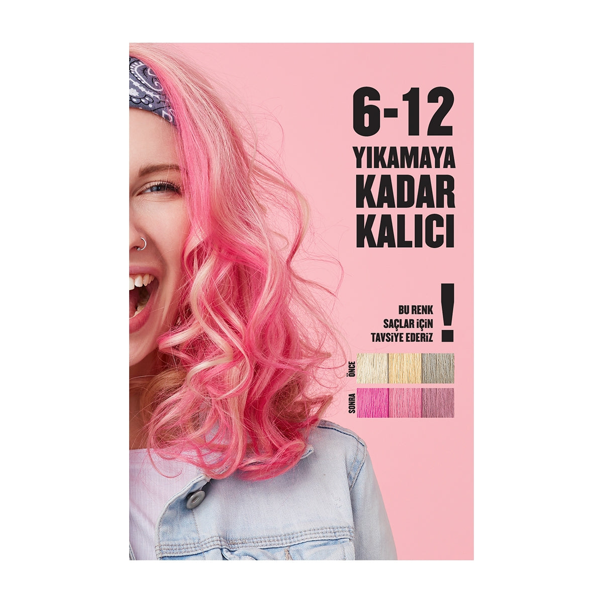 Geçici Saç Boyası Pembe