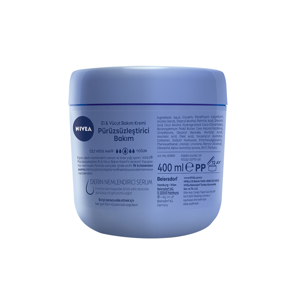 Pürüzsüzleştirici Bakım El ve Vücut Kremi 400 ml