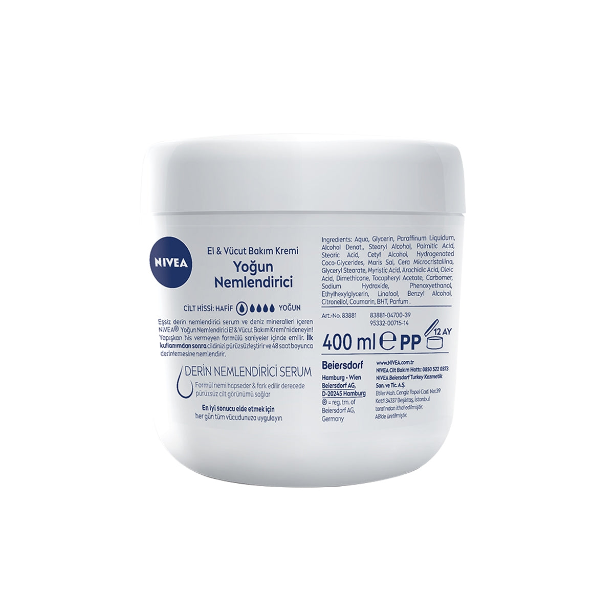 Nemlendirici El ve Vücut Kremi 400 ml