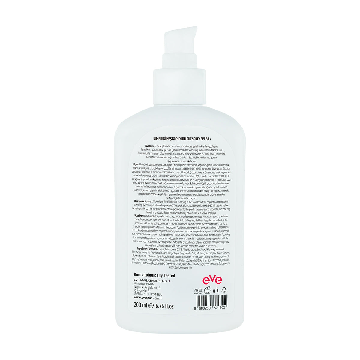 Güneş Spreyi SPF 50 200 ml