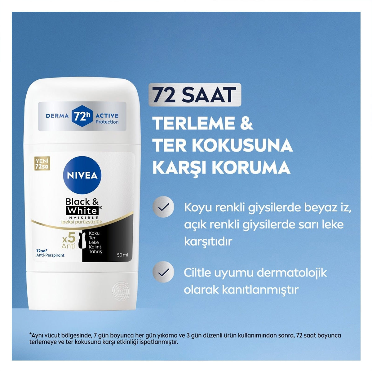 Kadın Stick Black & White İpreksi Pürüzsüzlük 50 ml