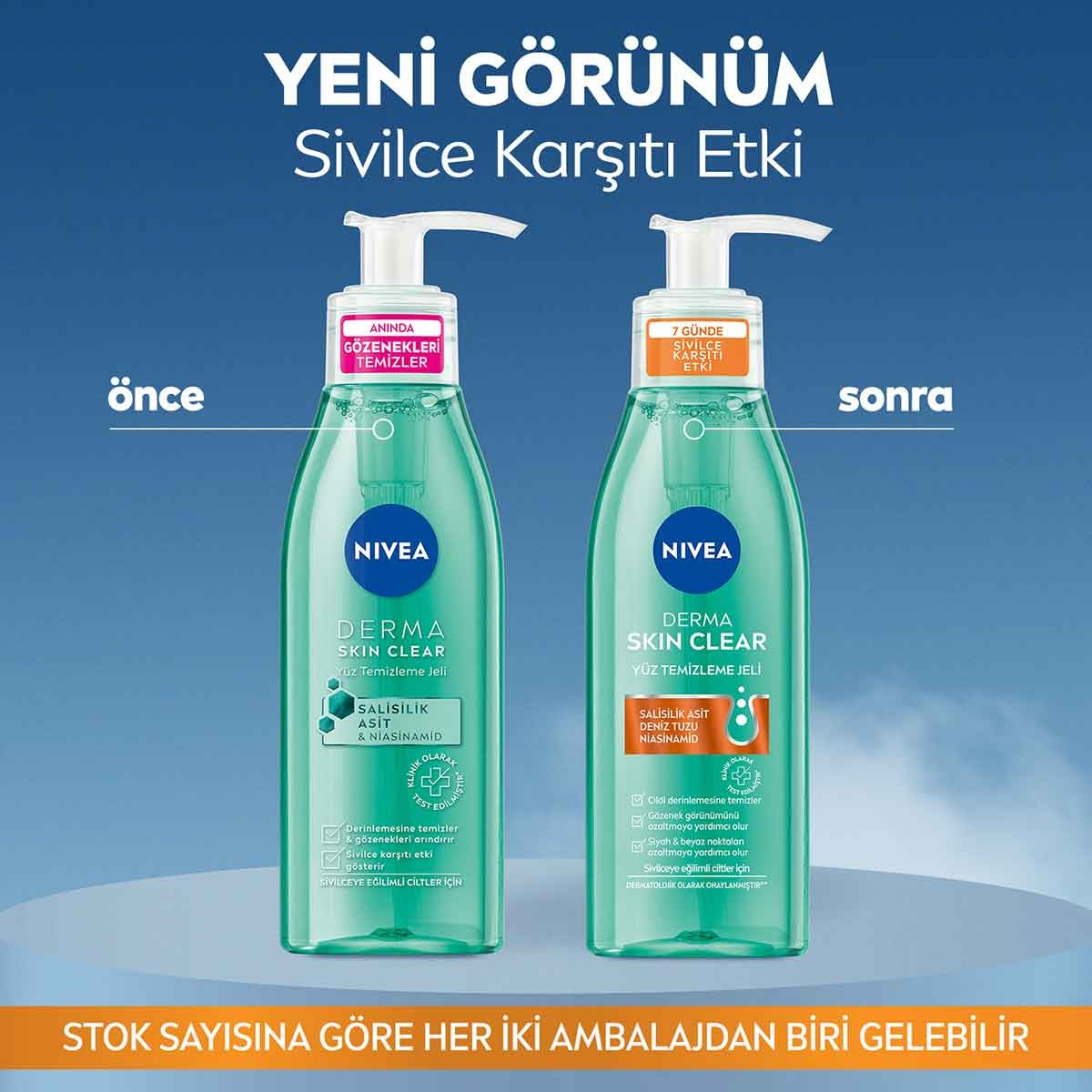 Derma Skin Clear Sivilce Karşıtı Yüz Temizleme Jeli 150ml, Niasinamid, Salisilik Asit