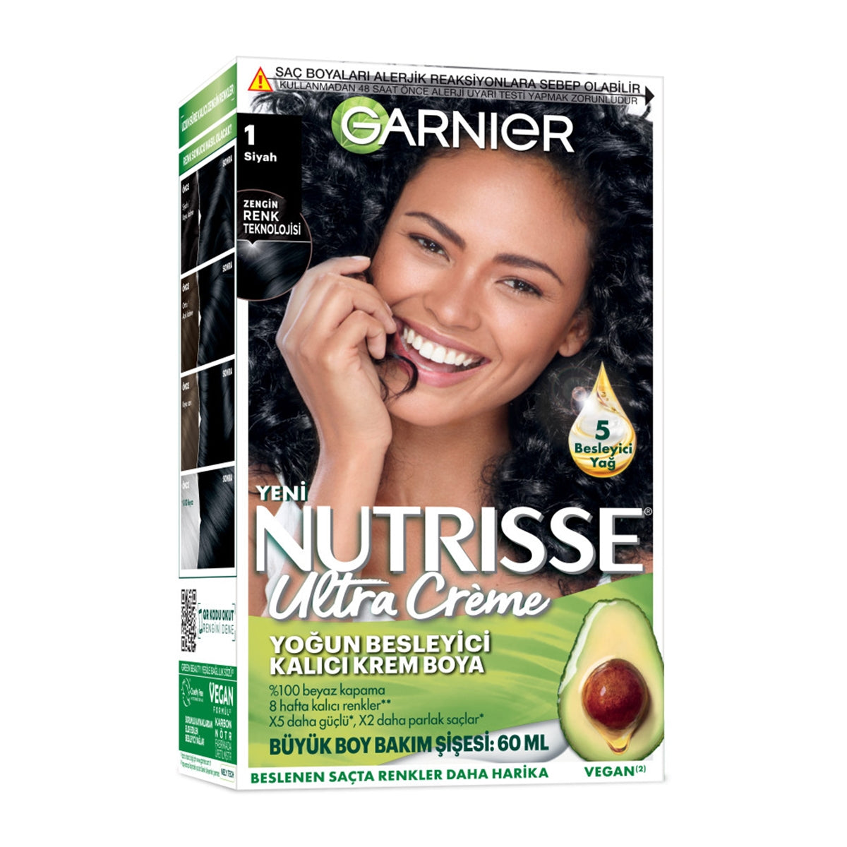 Saç Boyası Nutrısse Ultra Creme Siyah 1