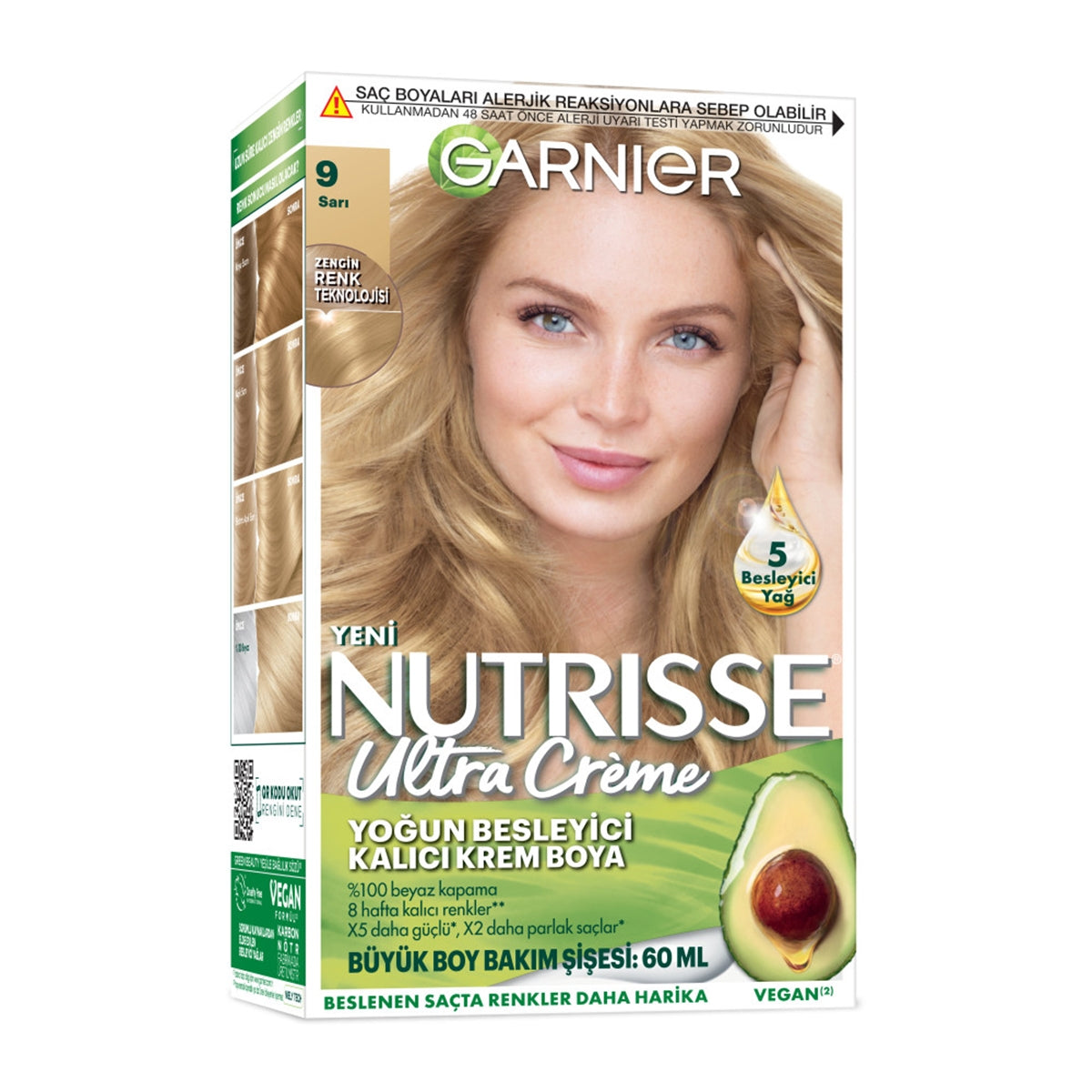Saç Boyası Nutrısse Ultra Creme Sarı 9