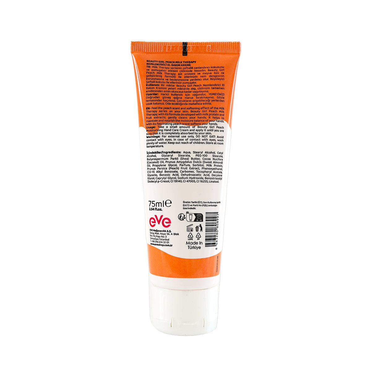 EL KREMİ ŞEFTALİ MILK THERAPY 75 ML
