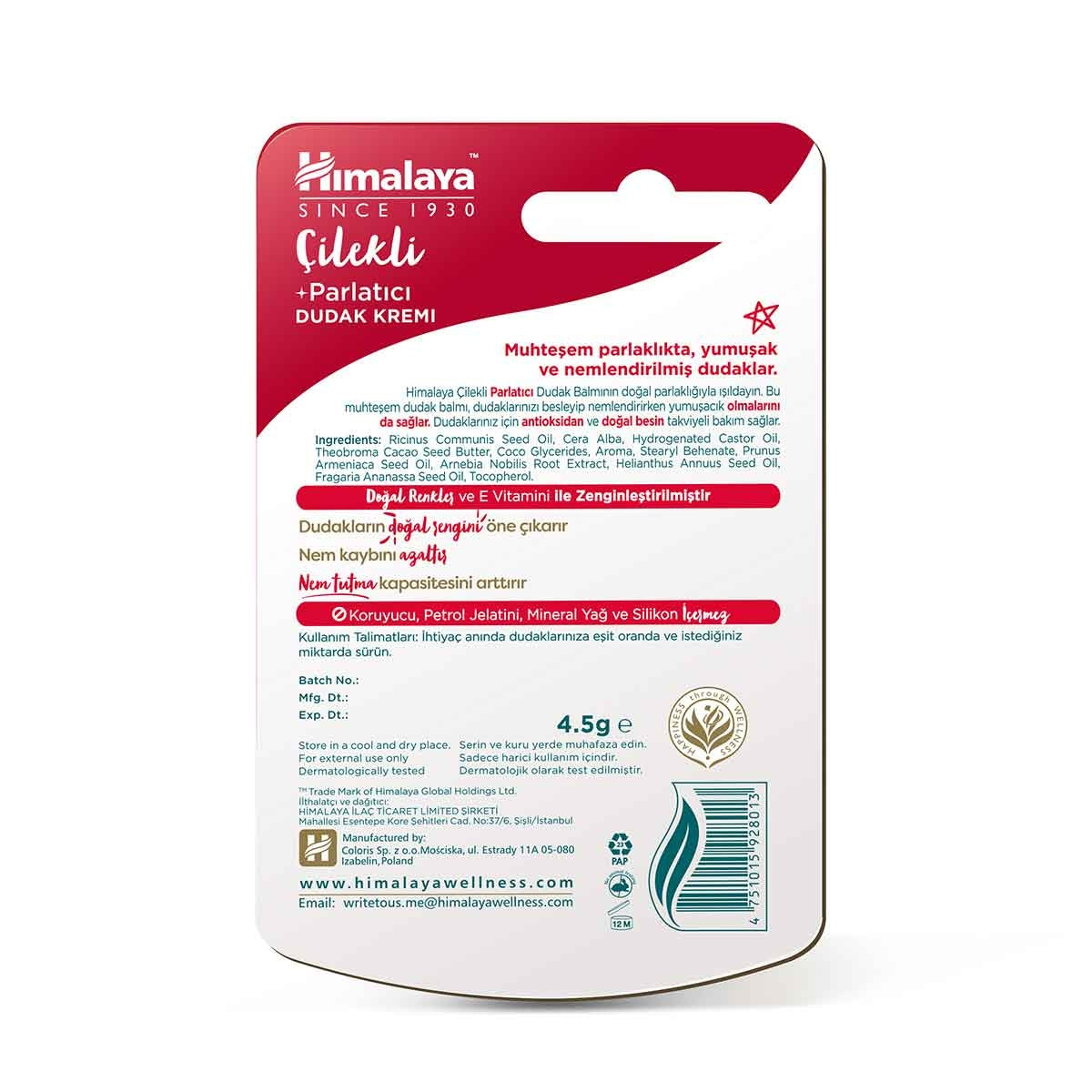 DUDAK KORUYUCU CILEKLI 4,5 GR
