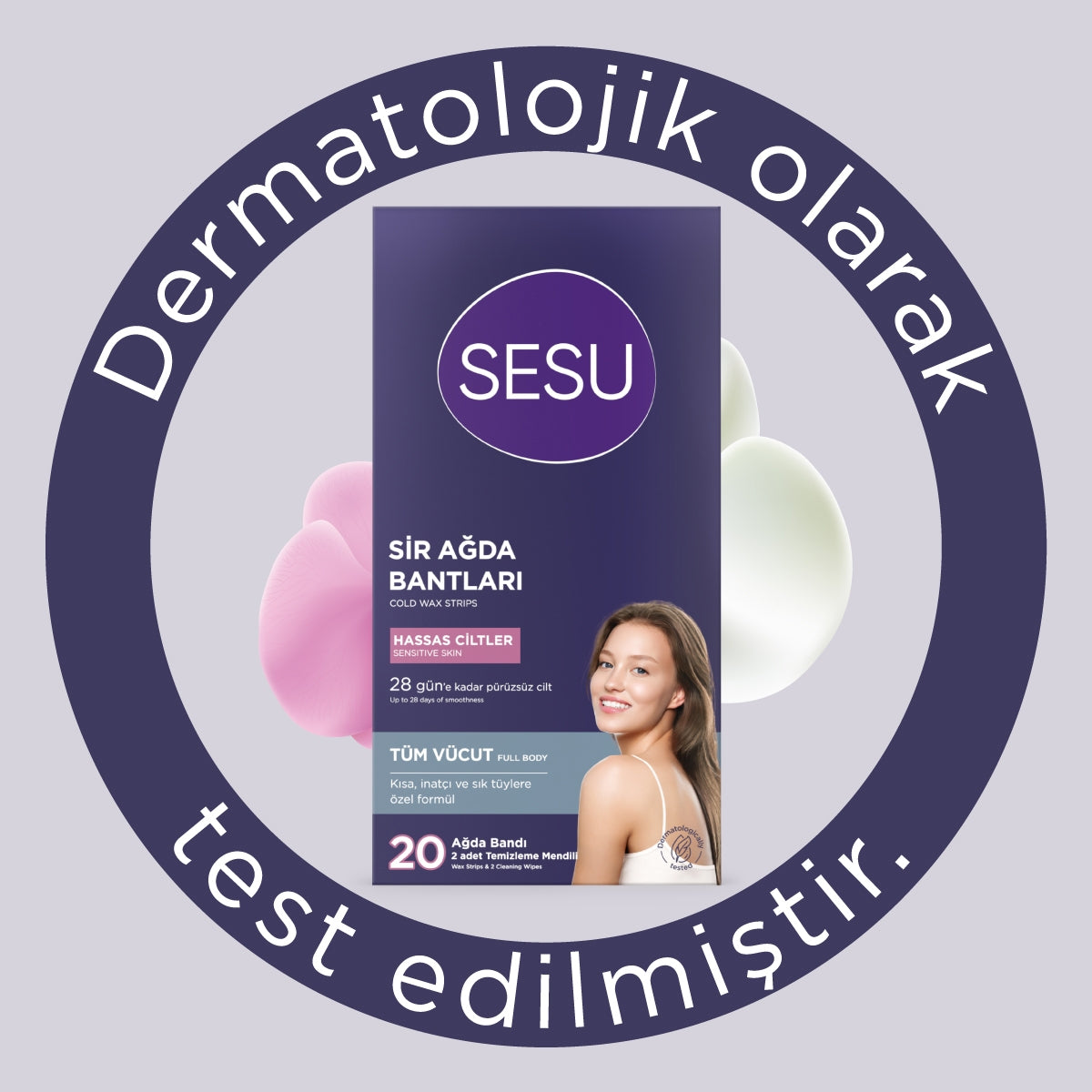 Tüm Vücut Hassas Ağda Bandı 20'li