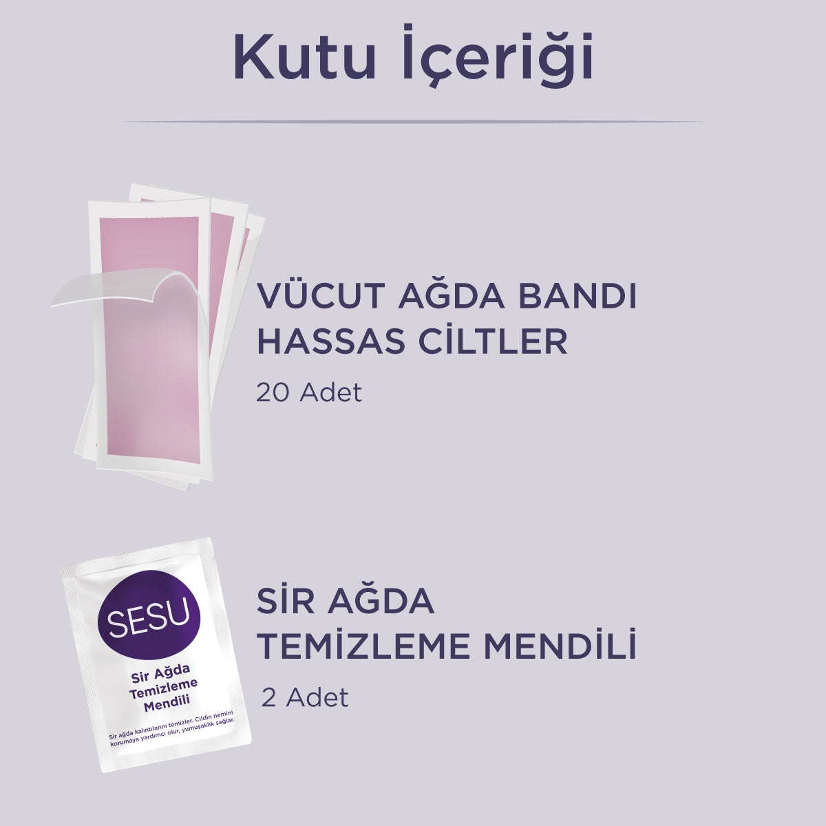 Tüm Vücut Hassas Ağda Bandı 20'li