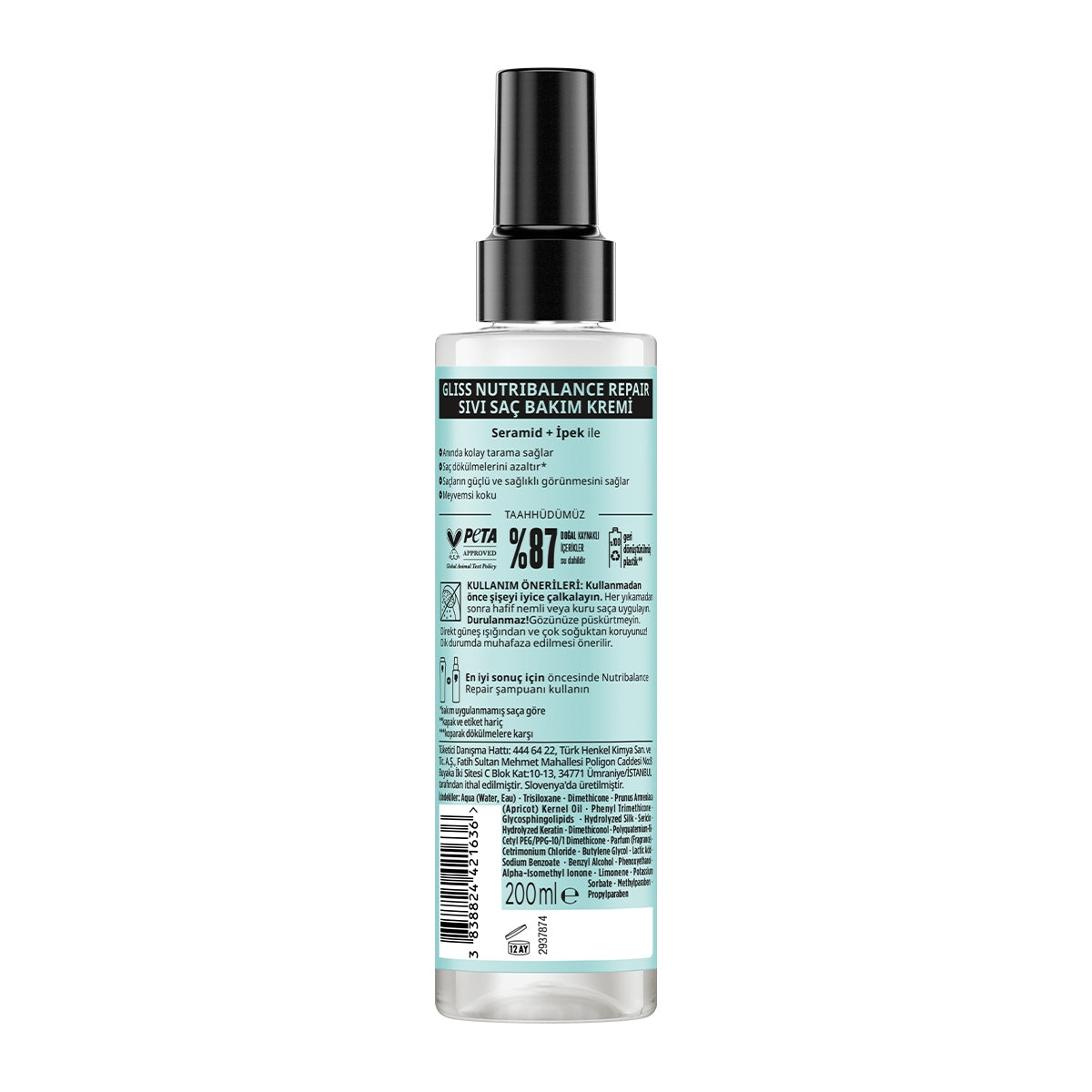 Sıvı Saç Bakım Kremi Nutri Balance Repair 200 ML