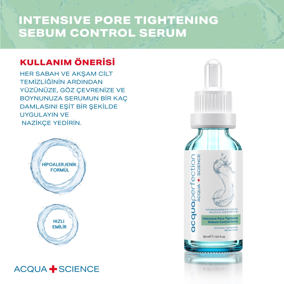 Yüz Bakım Serumu Sebum Dengeleyeici 30 ml