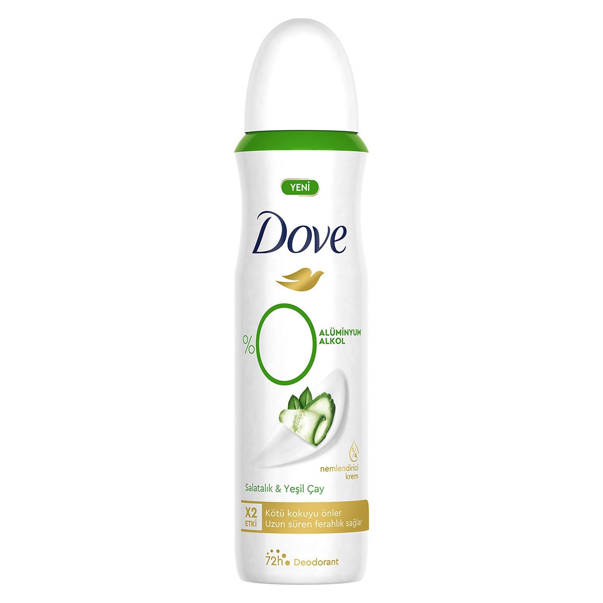 Kadın 0 Aliminyum Salatalık ve Yeşil Çay Deodorant Sprey 150 ml