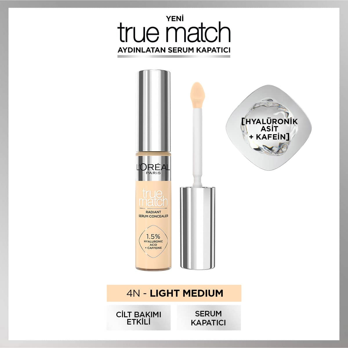 True Match Serum Kapatıcı 4N Light Medium