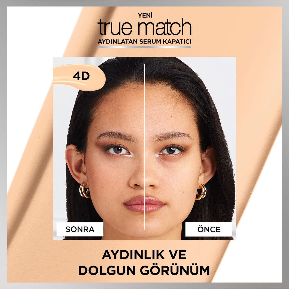 True Match Serum Kapatıcı 4D Light Medium