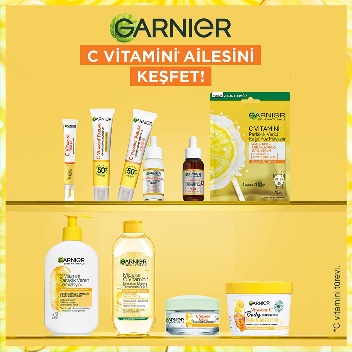 YUZ BAKIM KREMI C VITAMINI PARLAK GUNLUK AYDINLATICI 50 ML