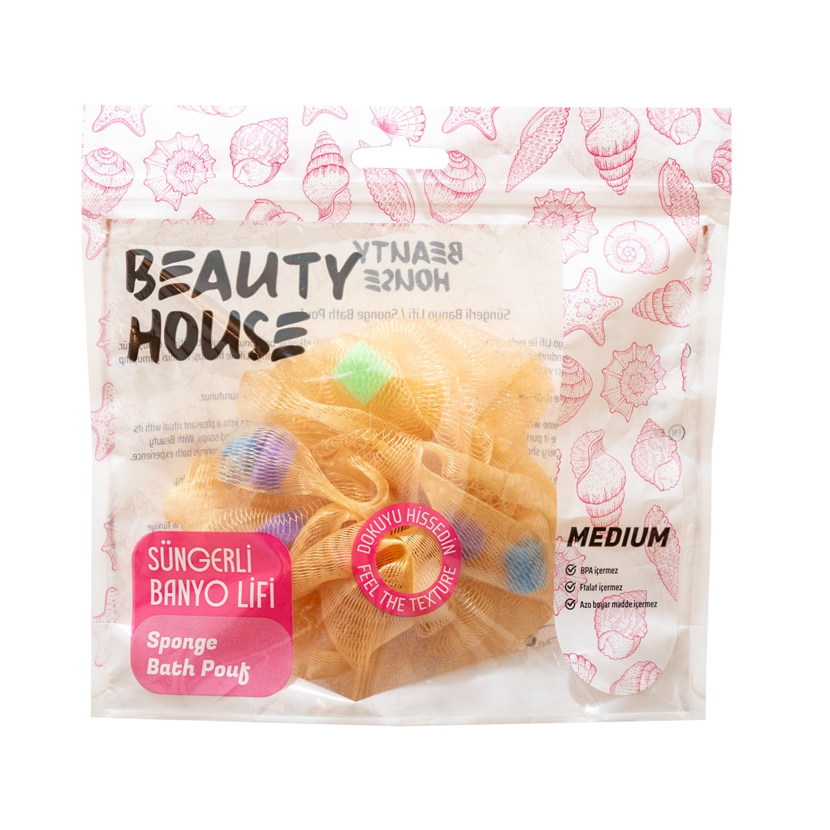 Beauty House Süngerli Banyo Lifi Medium- Gold