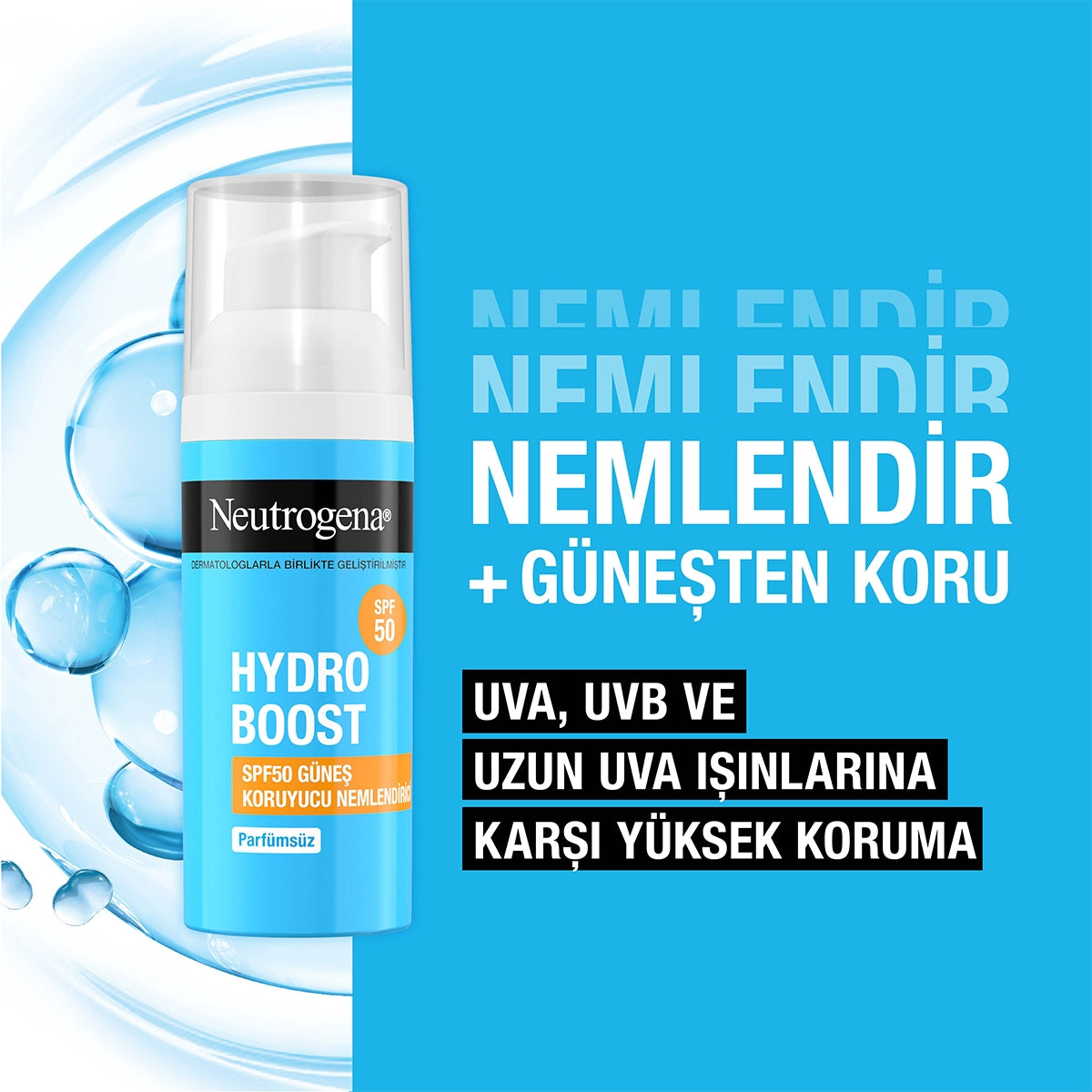 Hydro Boost SPF50 Güneş Koruyucu Nemlendirici 50 ml