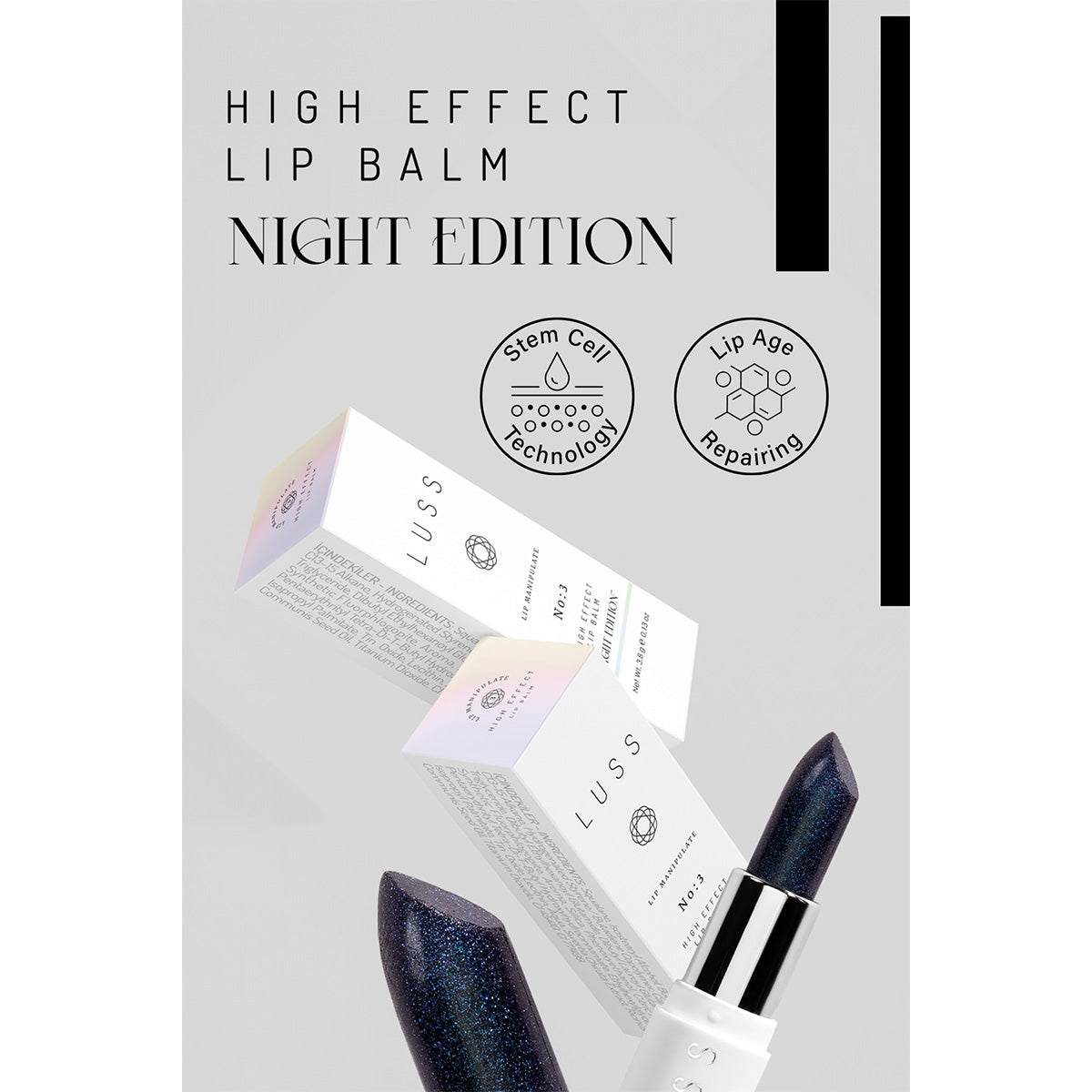 LUSS RUJ BALM HIGHT EFFECT NIGHT EDITION