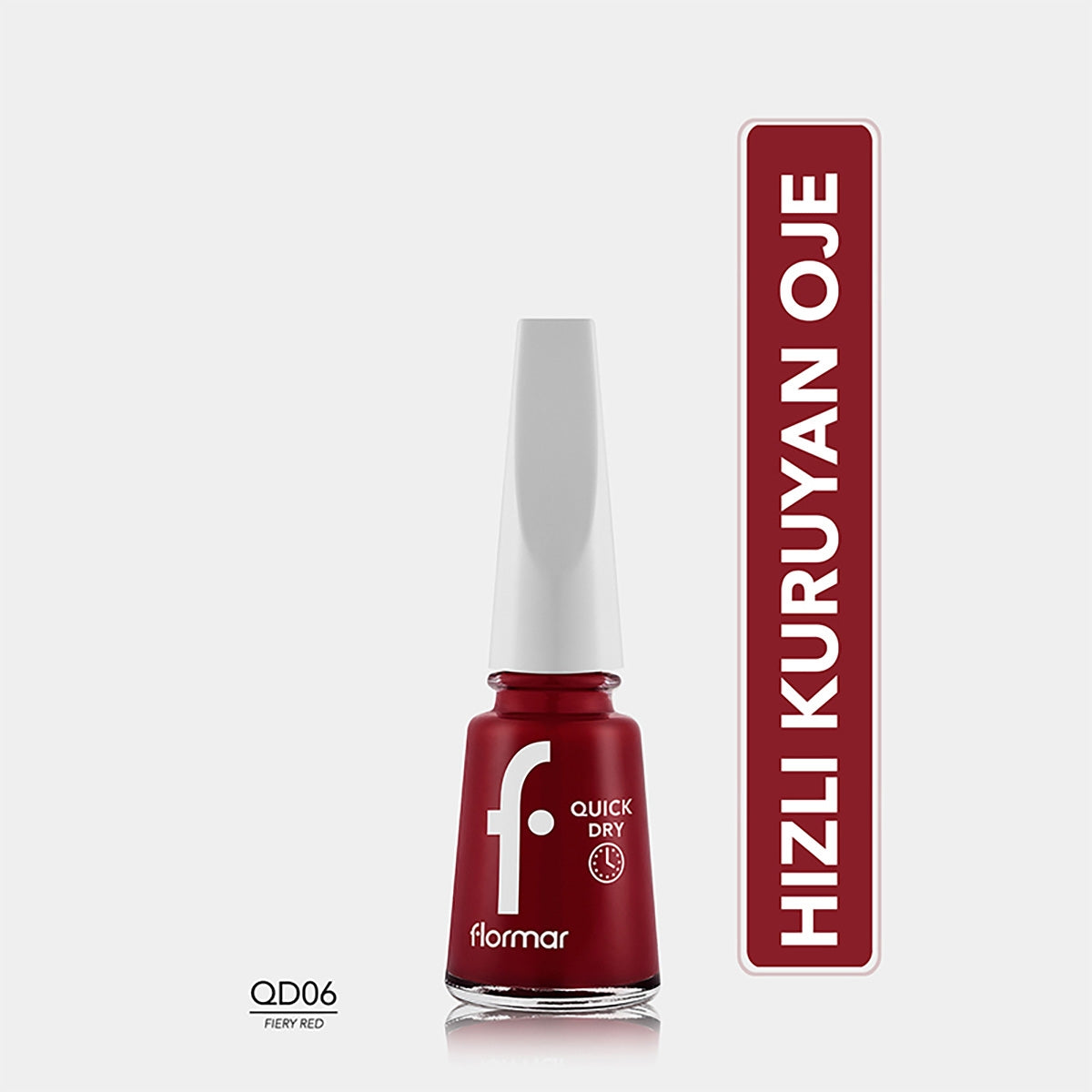 Oje Ouick Dry One-06 Fiery Red New