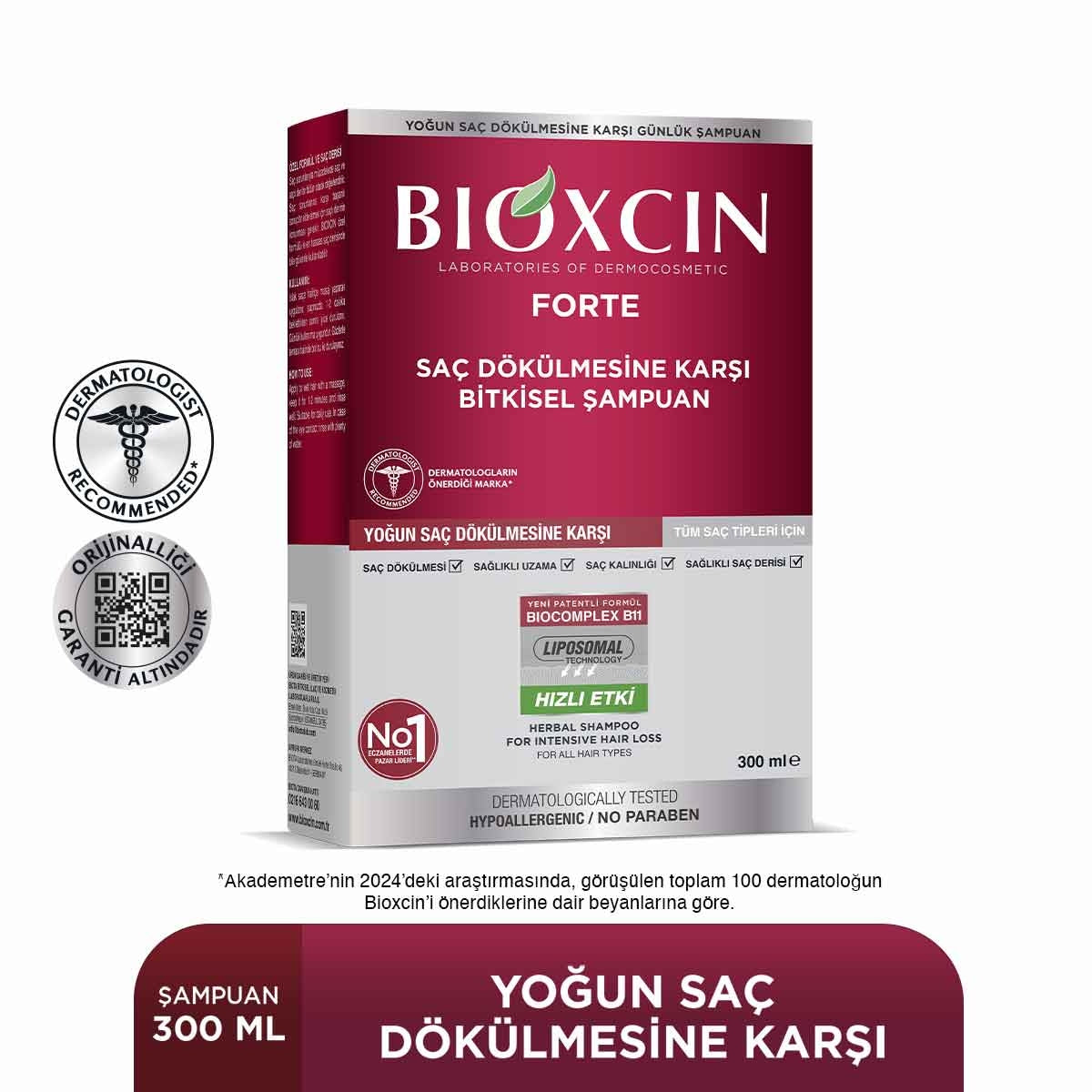 Forte Tüm Saç Tipleri İçin Dökülme Karşıtı Şampuan 300 Ml