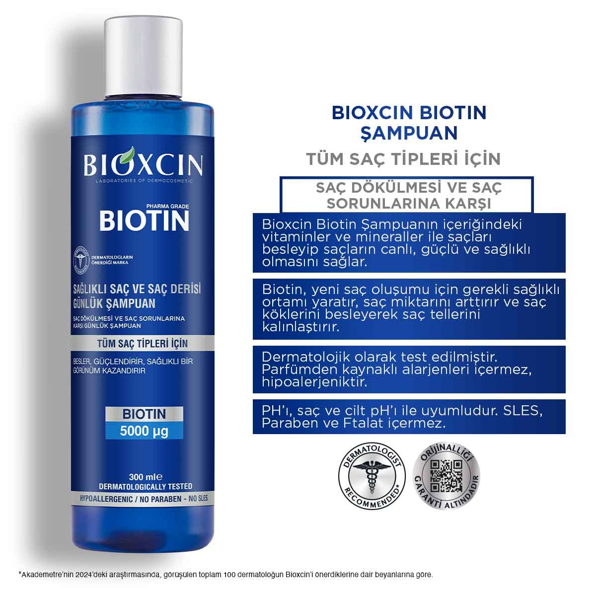 Biotin Tüm Saç Tipleri İçin Şampuan 300 Ml