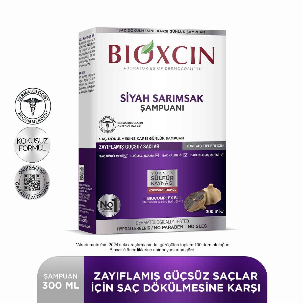 Siyah Sarımsak Şampuan 300 Ml