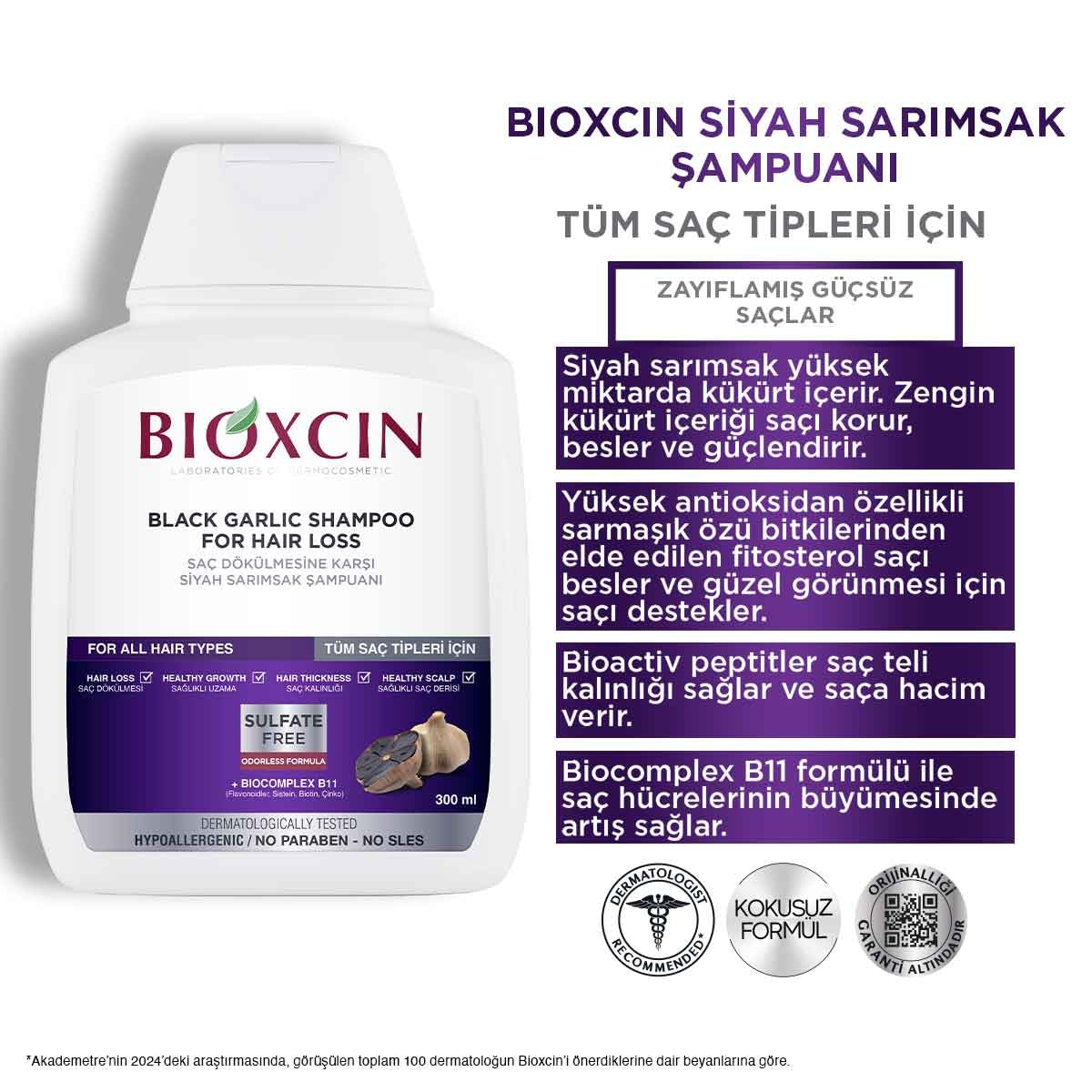 Siyah Sarımsak Şampuan 300 Ml