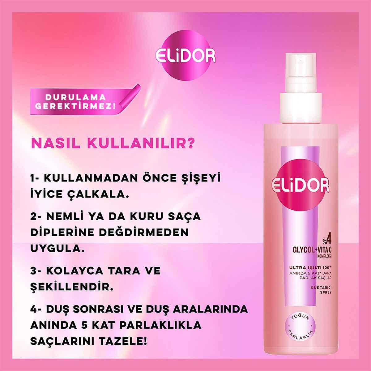 Ultra Işıltı 100 Kurtarıcı Saç Spreyi 200 Ml