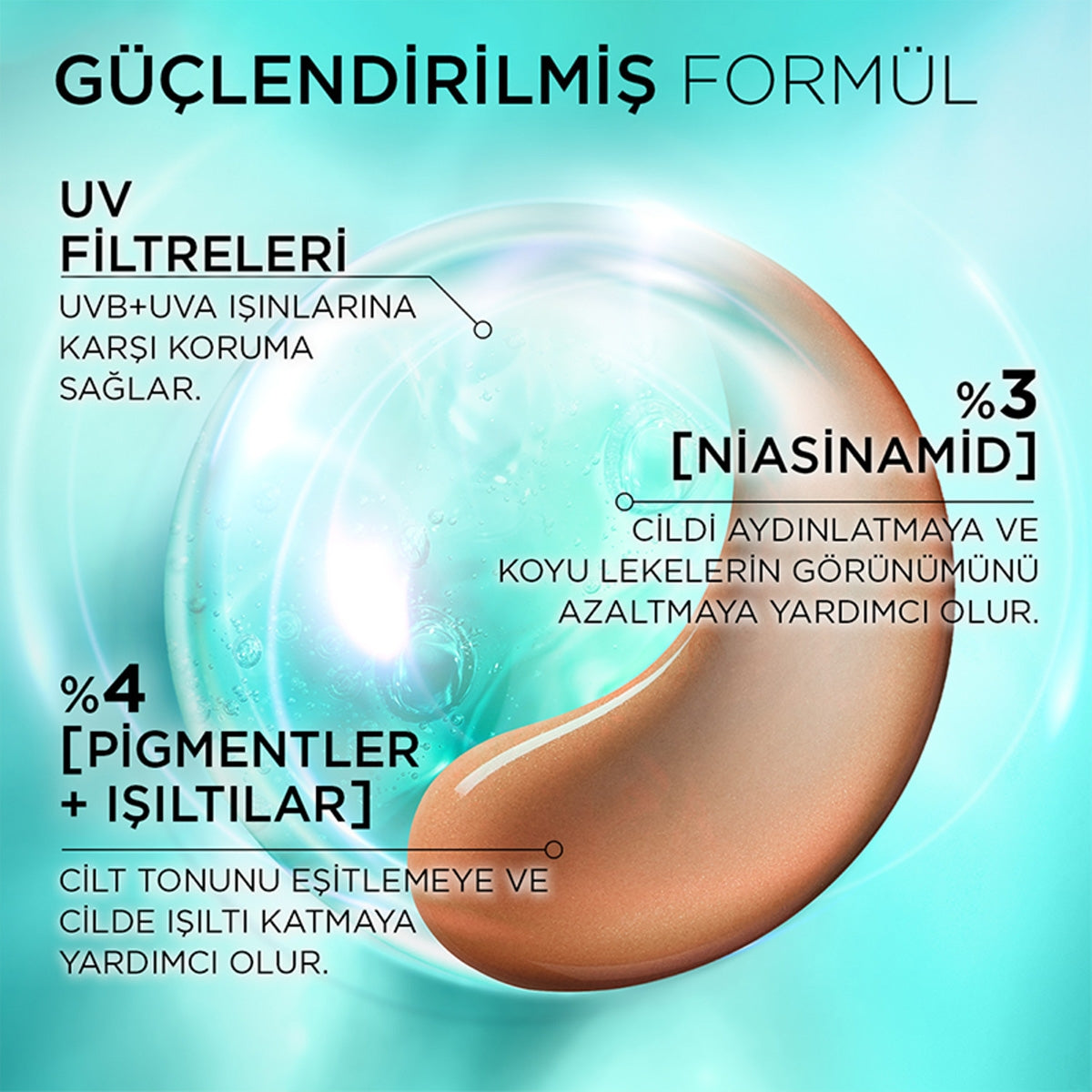 Bright Reveal Renkli Fluid Yüz Güneş Kremi Medium SPF50 50 ml