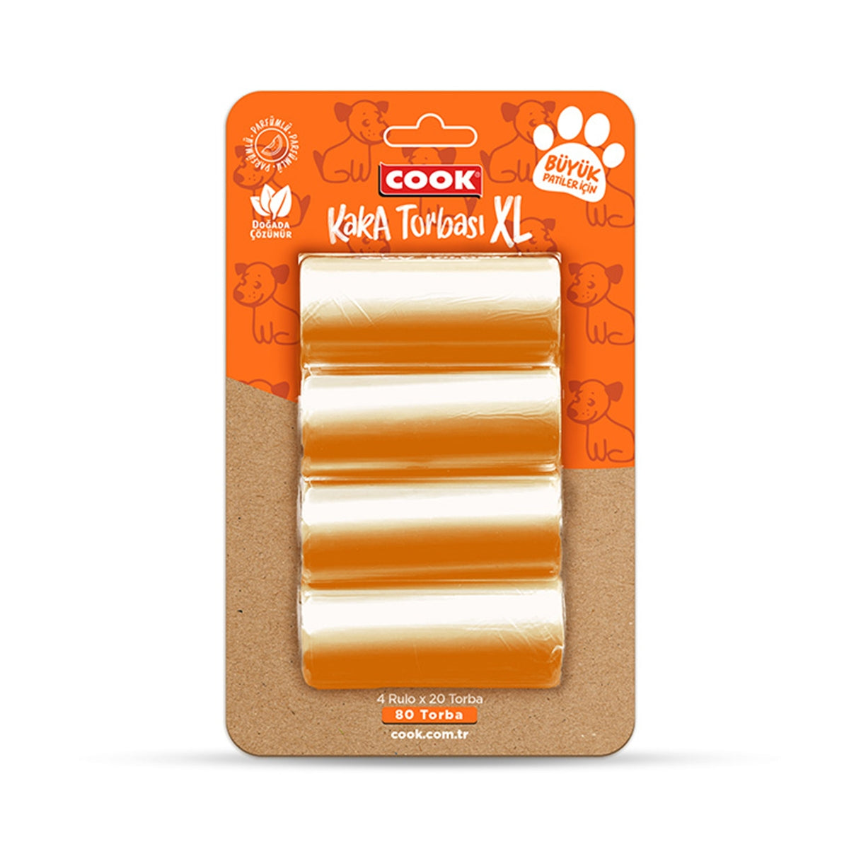 COOK Kaka Torbası Yedeği XL 4'lü Rulo (Blister'li)