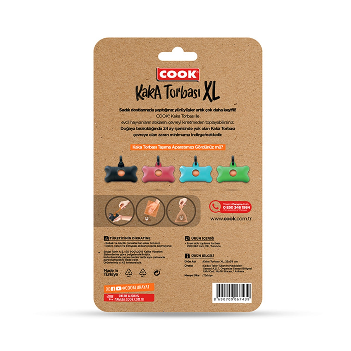 COOK Kaka Torbası Yedeği XL 4'lü Rulo (Blister'li)