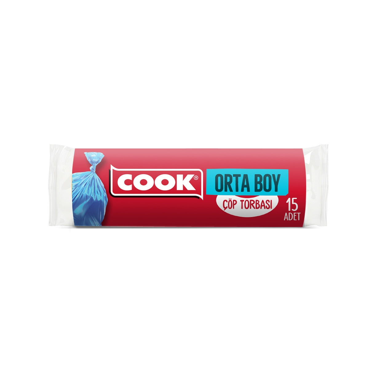 COOK Orta Boy Çöp Torbası 55x60 cm. 15'li Rulo