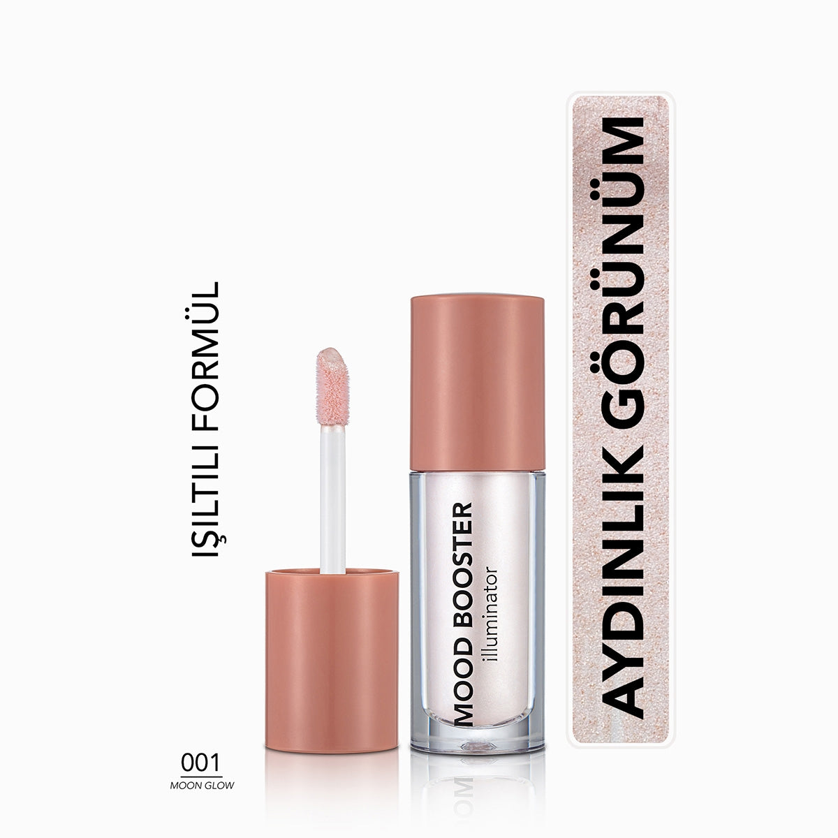 FLORMAR Mood Booster Hafif Yapılı & Kremsi Dokulu Likit Aydınlatıcı 001- Moon Glow