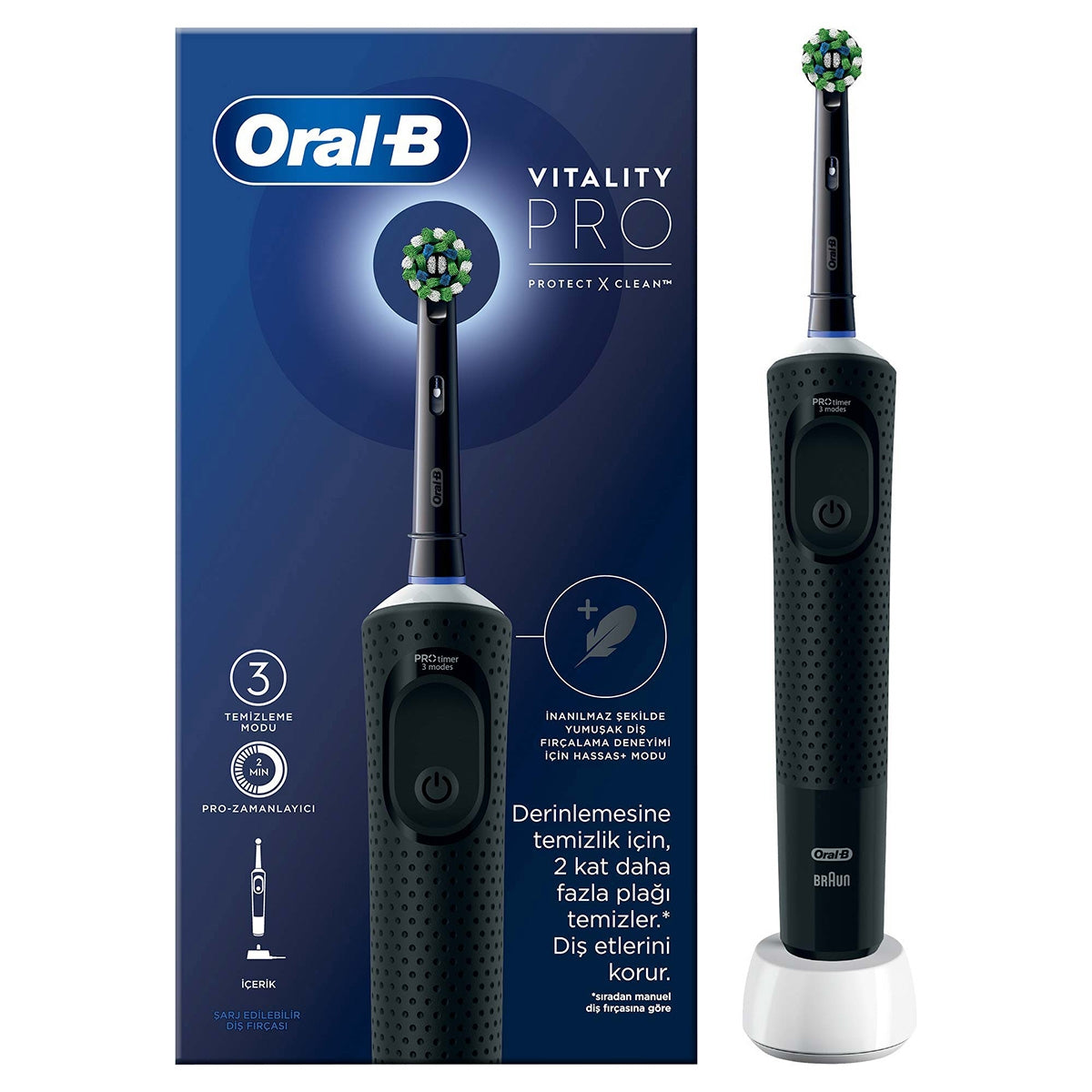ORAL- B Şarjlı Diş Fırçası Vitality Pro Protect X Clean Black Box