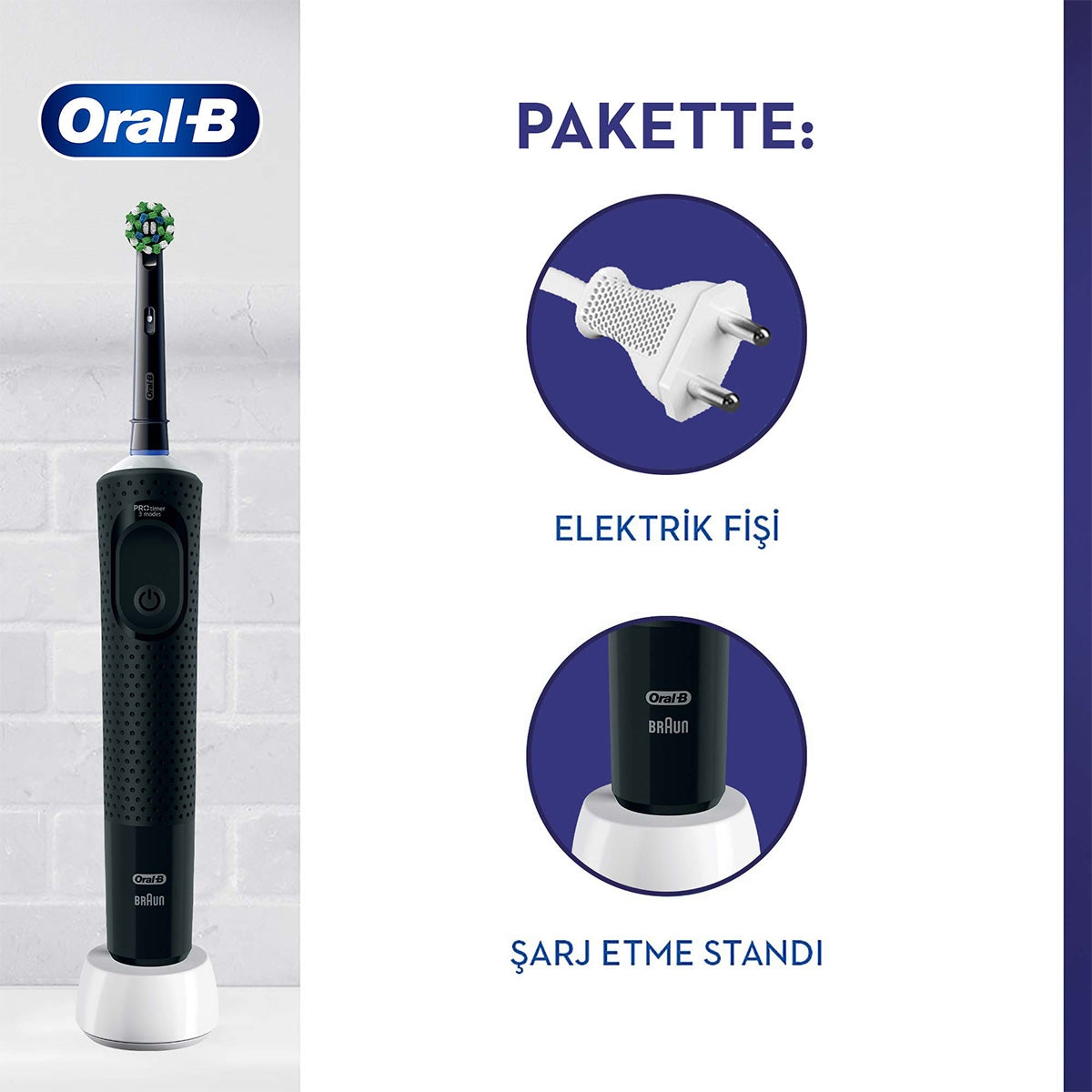 ORAL- B Şarjlı Diş Fırçası Vitality Pro Protect X Clean Black Box