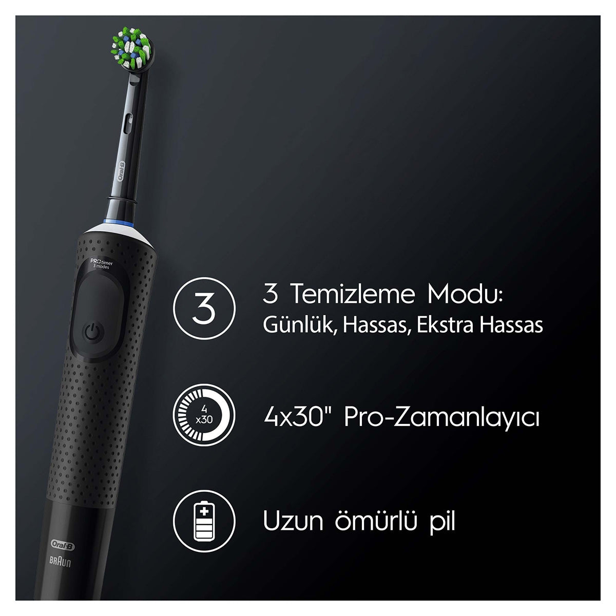 ORAL- B Şarjlı Diş Fırçası Vitality Pro Protect X Clean Black Box